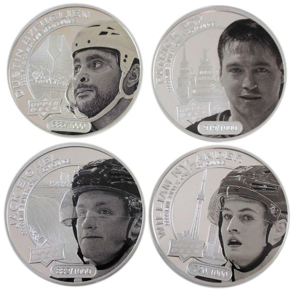 Cook Islands 2016-17 $5 Upper Deck Grandeur 1oz Fine Silver Coins. 4pcs (Tax Exempt)