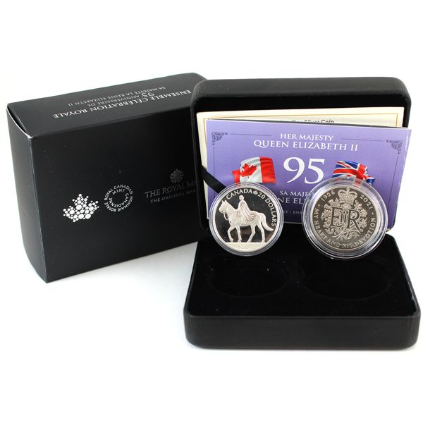 Canada/Great Britain 2021 Royal Celebration $20 & £2 Fine Silver 2-coin Set (Tax Exempt)