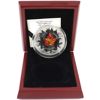 Image 1 : 2016 $50 Autumn Radiance 5oz Fine Silver Coin with Murano Glass Maple Leaf