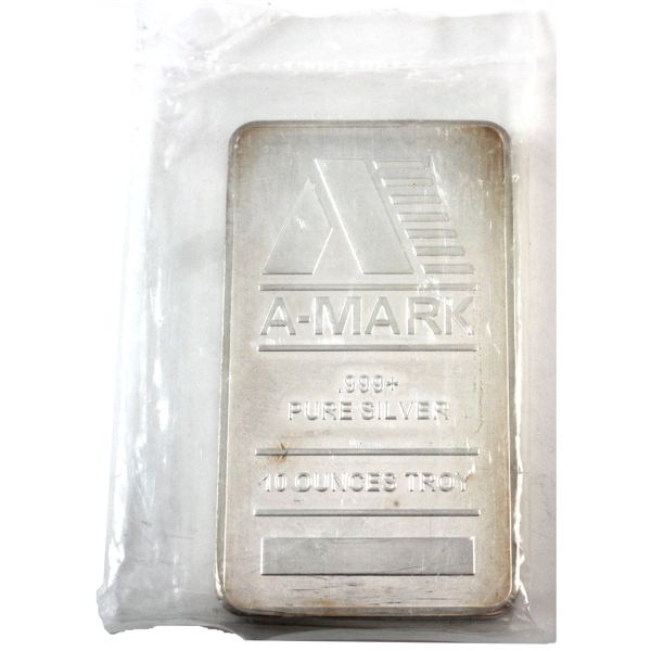 10oz A-Mark .999 Fine Silver Bar (Tax Exempt)