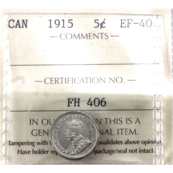 5-cent 1915 ICCS EF40