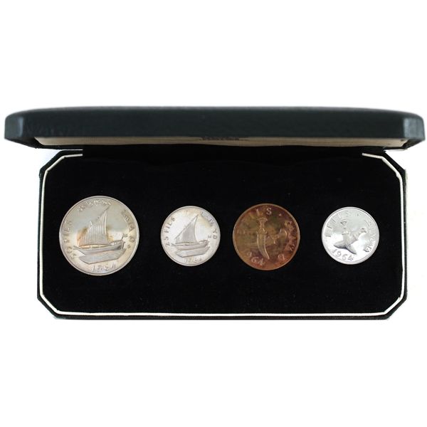South Arabia 1964 Proof 4-coin Set in Original Royal Mint Box