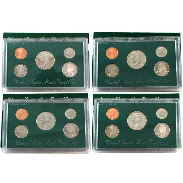 USA 1994, 1995, 1996 & 1997 Mint Proof 5-Coin Sets. 4pcs. 