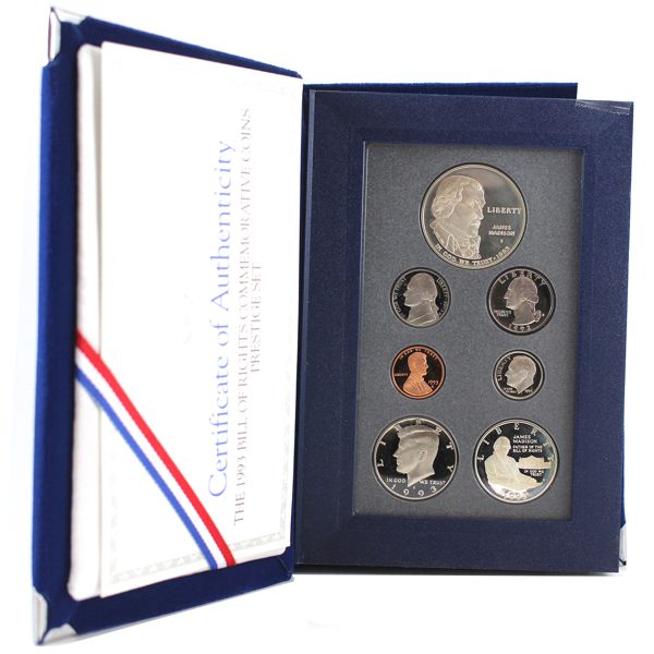 USA 1993 Bill of Rights Commemorative 7-Coin Prestige Set w/COA