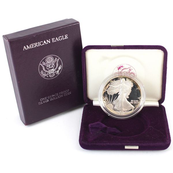 1oz USA 1987S $1 American Eagle .999 Fine Silver Coin w/COA (Tax Exempt)