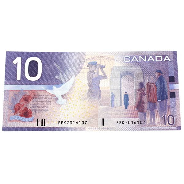 RADAR BC-63b-N1-iii 2002 $10 CUNC 4 Digit RADAR Knight-Dodge SN: FEK7016107