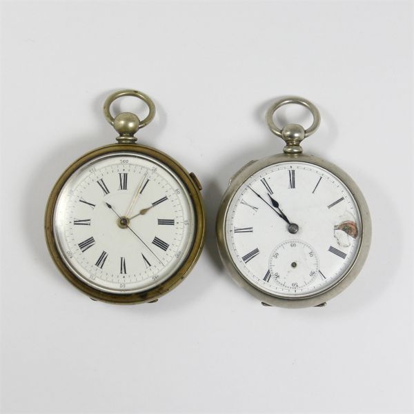 Two (2) Early Swiss Keywind Pocket Watches