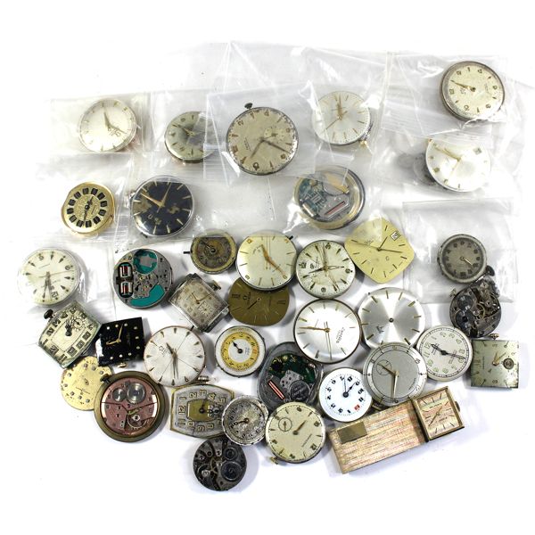 Swiss & American Wristwatch Movement Assemblies