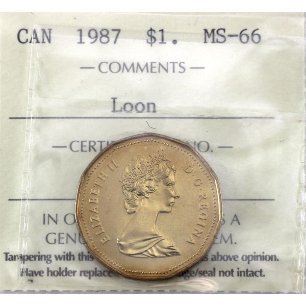 Loon $1 1987 ICCS MS66