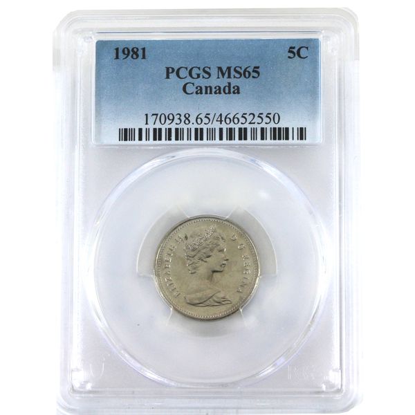 5-cent 1981 PCGS MS65
