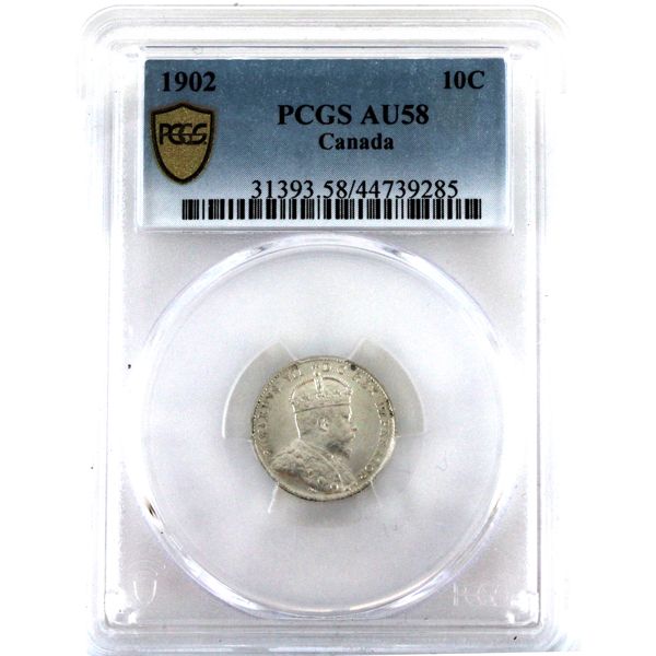 10-cent 1902 PCGS AU58 