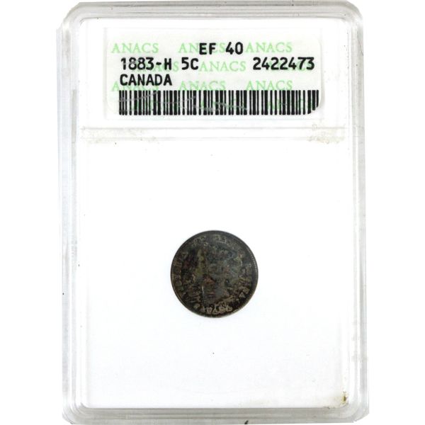 5-cent 1883H ANACS EF40