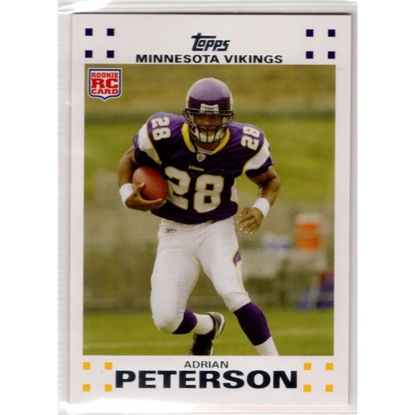 Adrian Peterson 2007 Topps Exclusive Rookies White Border Rookie Card #3