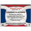 Image 2 : Anthony Rizzo 2014 Topps Commemorative Patch #CP-20