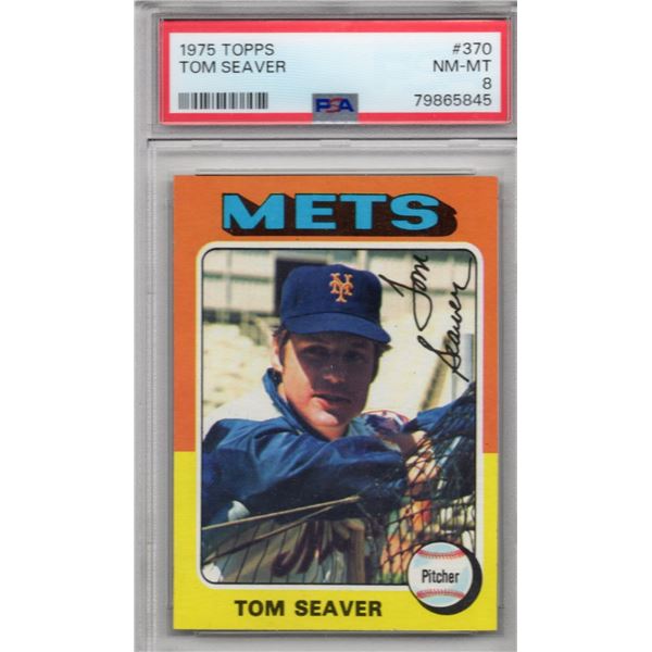 1975 Topps Tom Seaver #370 HOF '92 PSA Grade 8 NM-MT