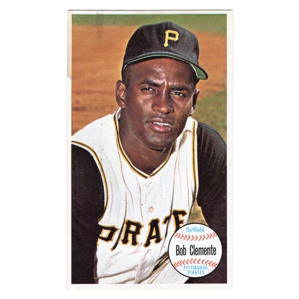 164 Topps Giants Roberto Clemente Card #11. Stain on Back. Front is in Fantastic condition