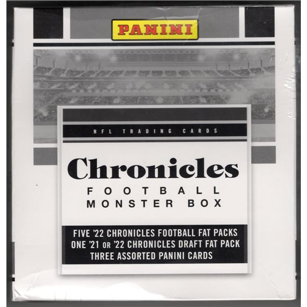 Chronicles Football Monster Box. 5 - 2022 Chronicles Football Fat Packs, 1 - 2021 or 2022 Chronicles
