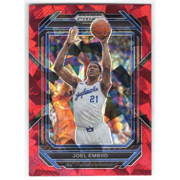 2023 Panini Prizm Draft Picks Red Ice Prizm Joel Embiib #52