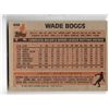 Image 2 : Wade Boggs 1983 Topps Card number 498