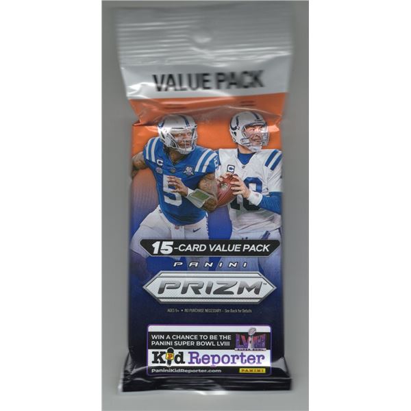 2023 Panini Prizm Football Value Pack - 15 Cards per Pack. Look for Silver Prizms, Numbered Cards, P