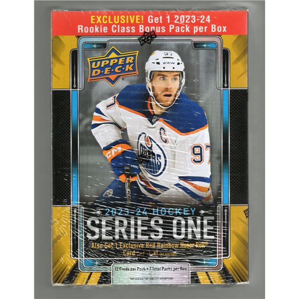 2023-24 Upper Deck Series One Hockey Mega Box - 84 Cards: 12 Packs of 7 Cards Each! Get 1 2023-2024 