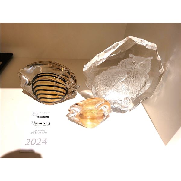 Art Crystal Marcolin Fish 24K Gold A