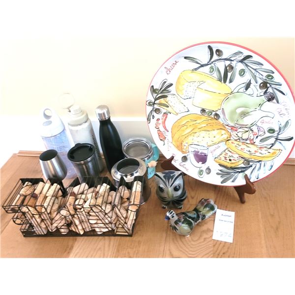 Plate, Water Bottles A