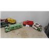 Image 1 : 3 Tonka Metal Trucks ; Car Hauler 4" x 5" x 18" + Dump Truck 5.5" x 6" x 13.5" 