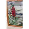 Image 2 : Ranch Scene Stained Glass Panel 18" x 22" 