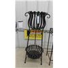 Image 2 : Modern Wrought Iron Plant Stand & Stand 10" x 10" x 24" 