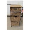 Image 2 : Wicker 4 Drawer Organizer 13" x 14" x 32" 