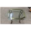 Image 1 : Wrought Iron Glass Top End Table 23" x 24"x 28" 