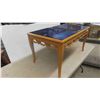 Image 2 : Coffee Table with Cobalt Glass Top 17" x 19" x 33" 