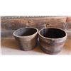 Image 1 : (2) 1/2 Wooden Barrel Planters