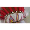 Image 8 : Native American Headdress V.F. Condition ; Red, Black + White Feathers with