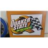 Image 8 : 1956 T-Bird Die Cast Chevy Camaro Z28 Clock & Quaker State Racing Sign 11" x 16" 