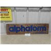 Image 1 : Wooden Sign ' Alphaform 8.75" x 33.5" 