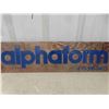 Image 2 : Wooden Sign ' Alphaform 8.75" x 33.5" 