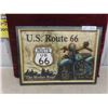 Image 1 : US Route 66 3 D Picture 16" x 21" - Riding The Mother Road! 