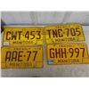 Image 2 : 7 License Plates ; Manitoba (1971 + 76 & 2 Vintage Tins 