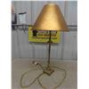 Image 2 : Brass Table Lamp with Shade 26.5" tall & terra Cotta Portable Wine Cooler - 