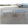 Image 1 : 2 Adjustable 32" x 55" Metal Work Station Tables