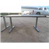 Image 2 : 2 Adjustable 32" x 55" Metal Work Station Tables