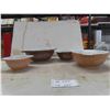 Image 2 : 4pc Pyrex 'Woodland; Cinderella Bowl Set ; 2 Chocolate Brown + 2 Café Au Lait -