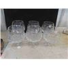 Image 2 : 6 Crystal Brandy Swifters, Candy Dishes, Butter Plate, Serving Bowls, Candle Holders