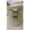 Image 4 : Medalta 5 Gal Crock with Handles + Lid - chipped pictured