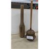 Image 1 : Vintage Wooden Sauerkraut Masher + Vintage Plunger for Wash Tubs