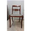 Image 2 : Wood Dining Chair with Upholstered Seat + Wooden Round Back Kitchen Chair