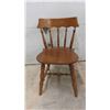 Image 8 : Wood Dining Chair with Upholstered Seat + Wooden Round Back Kitchen Chair