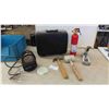 Image 1 : Fire Extinguisher, Heavy Duty Office Stapler, Mallet, Hammer, Temp Scribe, Samsonite 